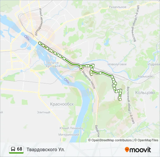68 Bus Line Map