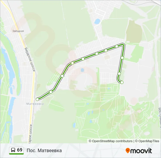 69 Bus Line Map