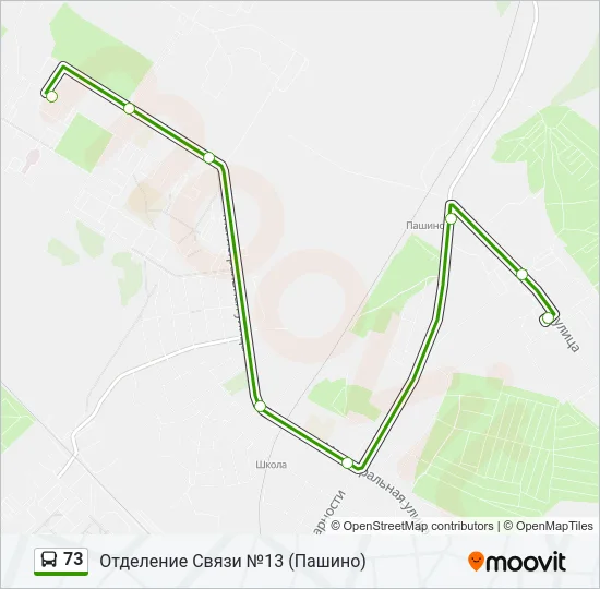 73 Bus Line Map