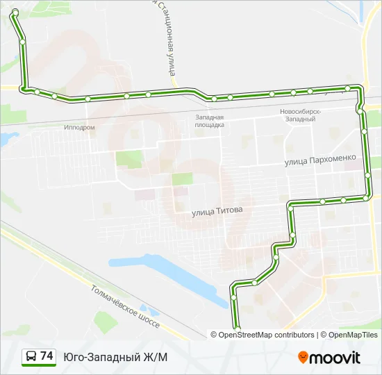 74 Bus Line Map