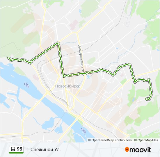 Автобус 95: карта маршрута