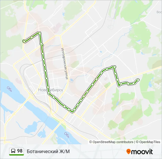 98 Bus Line Map