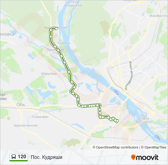 Автобус 120: карта маршрута