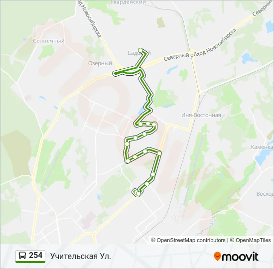 254 Bus Line Map