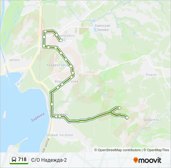 718 Bus Line Map