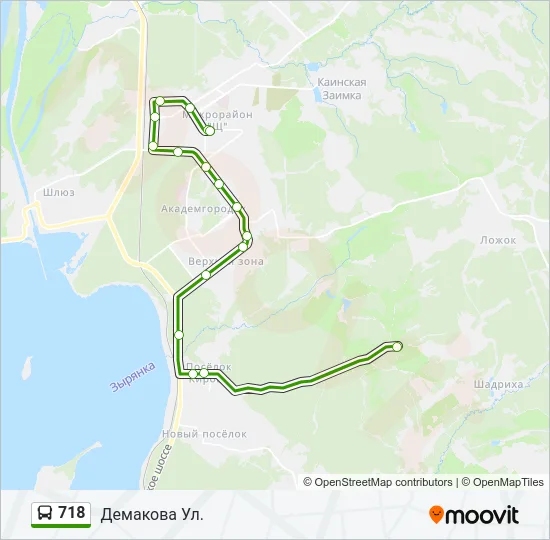 718 Bus Line Map