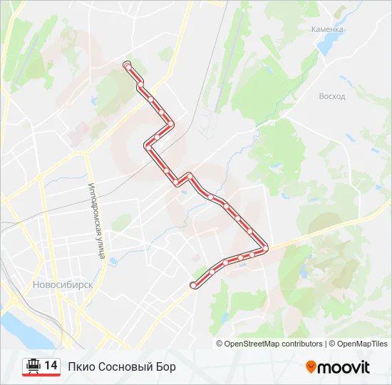 14 Tram Line Map