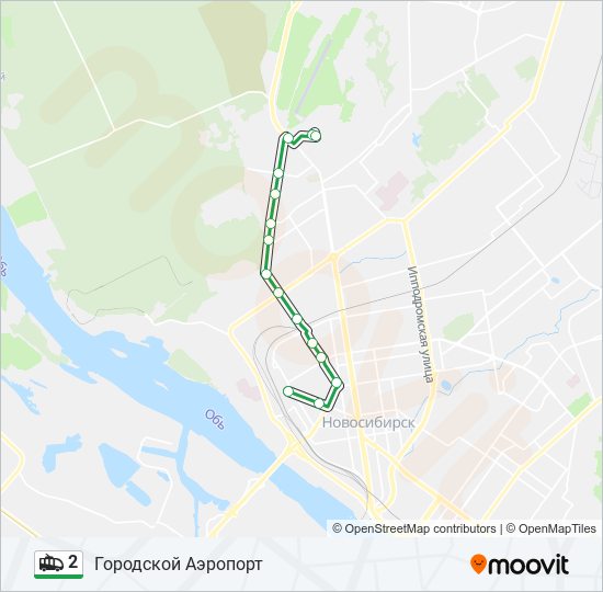 2 Trolleybus Line Map