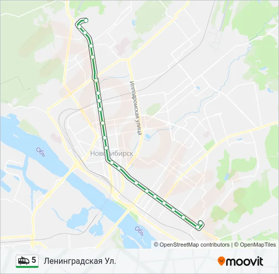 5 Trolleybus Line Map
