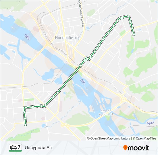 7 Trolleybus Line Map