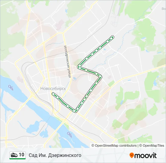 Троллейбус 10: карта маршрута