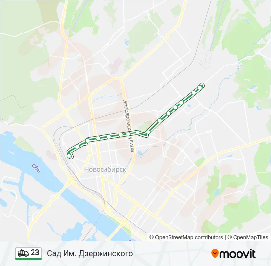 23 Trolleybus Line Map