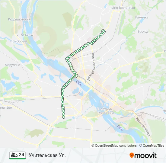 24 Trolleybus Line Map