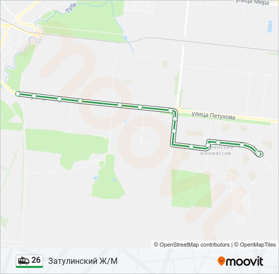 26 Trolleybus Line Map