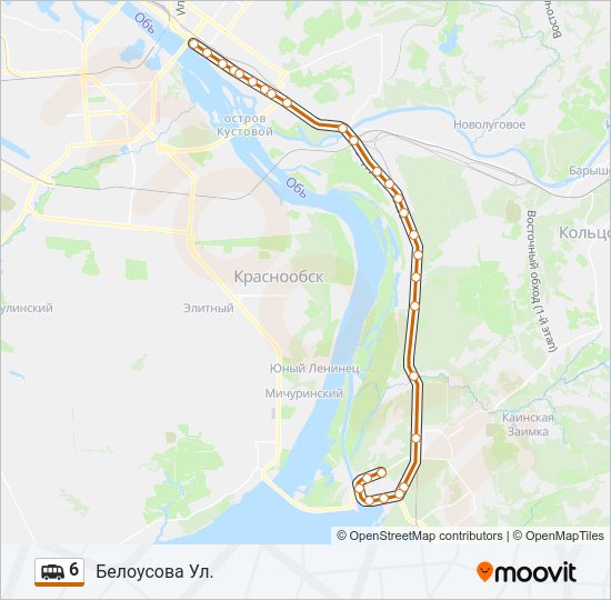 6 Shuttle Line Map