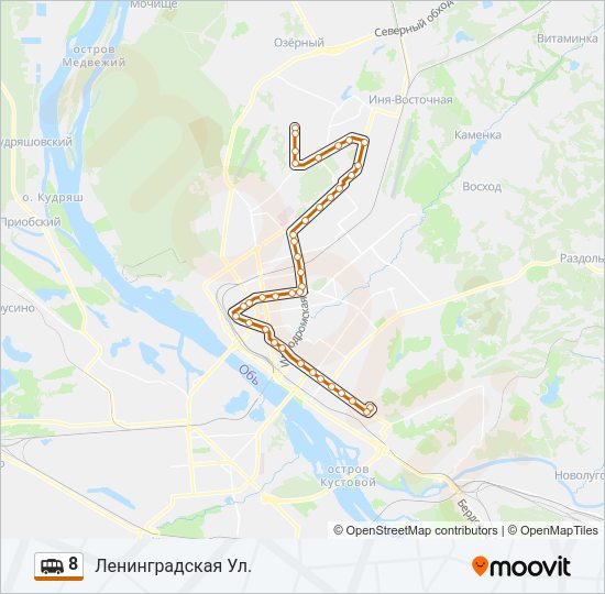 Маршрутка 8: карта маршрута