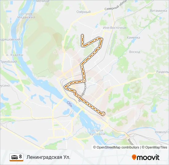 8 Shuttle Line Map