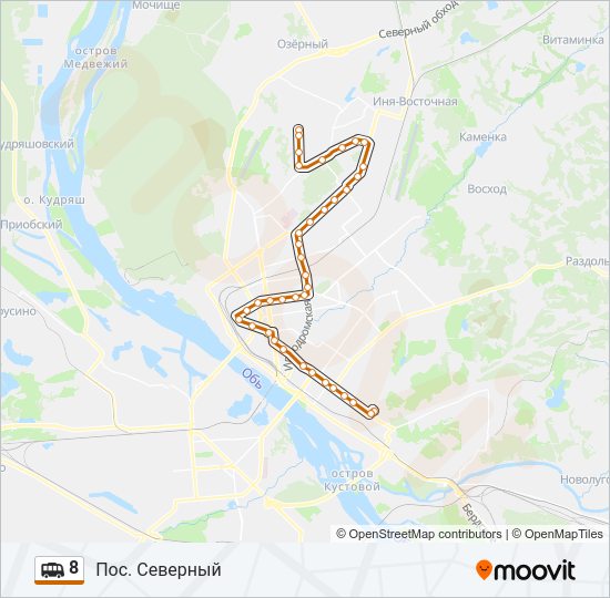Маршрутка 8: карта маршрута