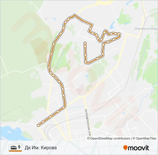 Маршрутка 9: карта маршрута