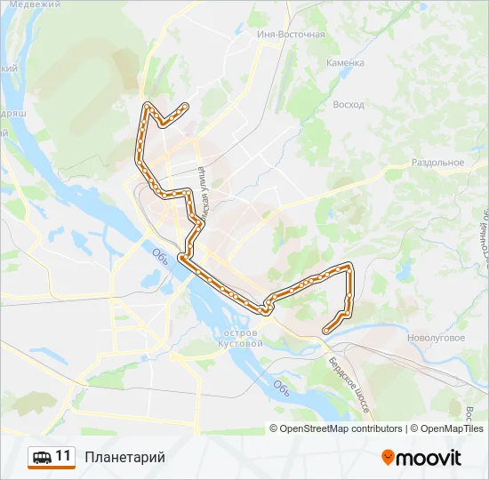 11 Shuttle Line Map