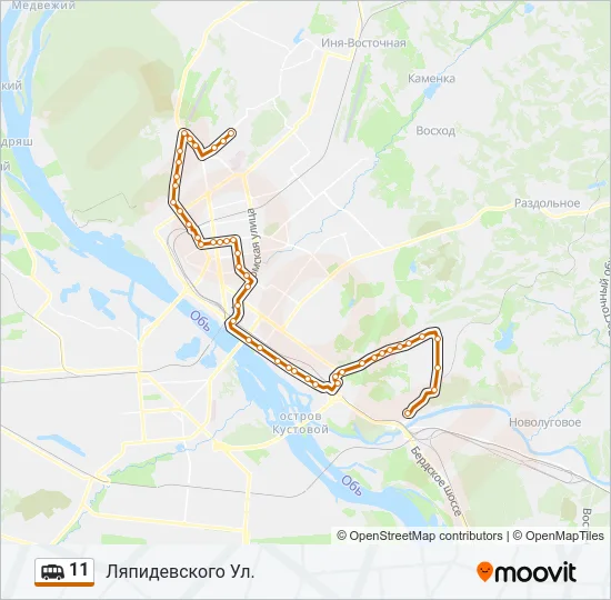 11 Shuttle Line Map