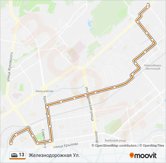 Маршрутка 13: карта маршрута