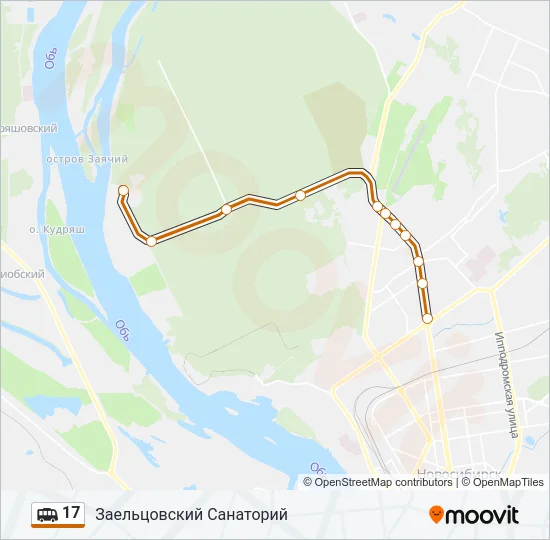 Маршрутка 17: карта маршрута