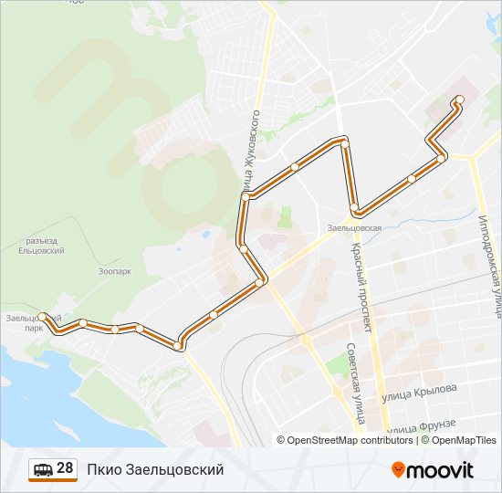 Маршрутка 28: карта маршрута