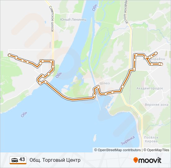 Маршрут 43 ульяновск схема проезда с остановками на карте