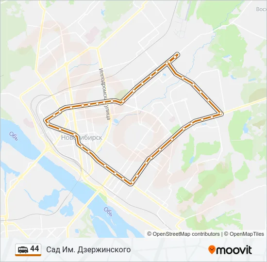 Маршрутка 44: карта маршрута