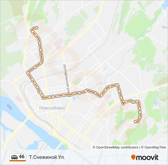 Маршрутка 46: карта маршрута
