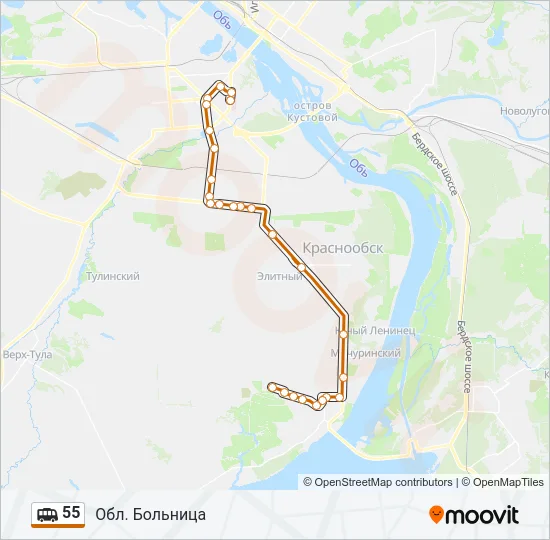 55 Shuttle Line Map