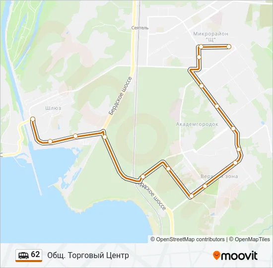 62 Shuttle Line Map