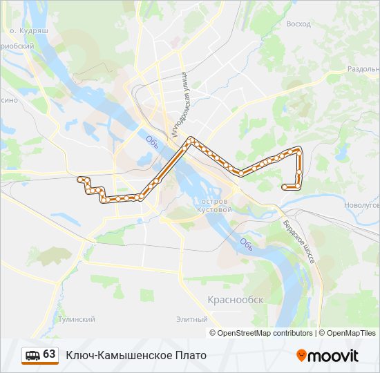 Маршрутка 63: карта маршрута