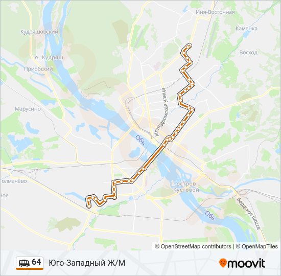 64 Shuttle Line Map