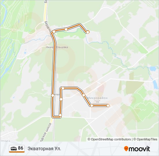 Маршрутка 86: карта маршрута