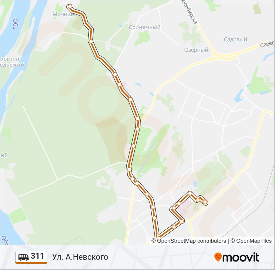 311 Shuttle Line Map