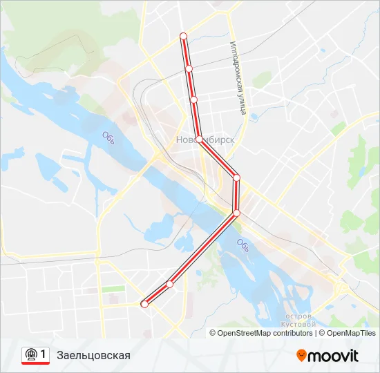 Метро 1: карта маршрута