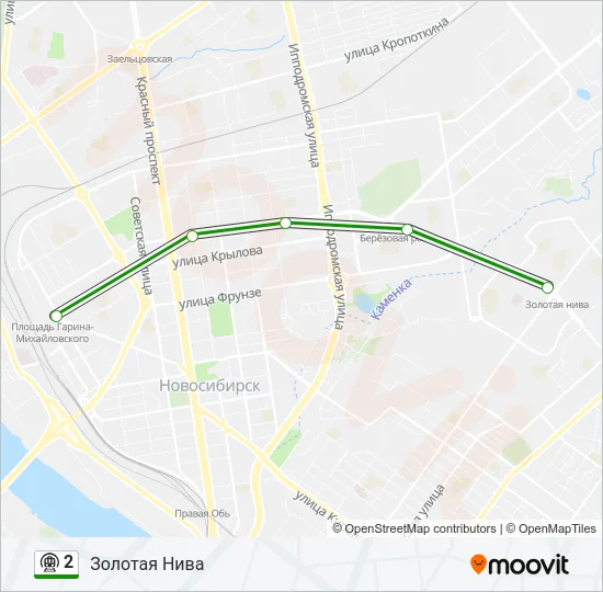Метро 2: карта маршрута