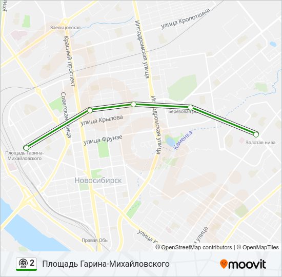 Метро 2: карта маршрута