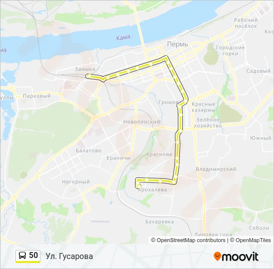 50 Bus Line Map