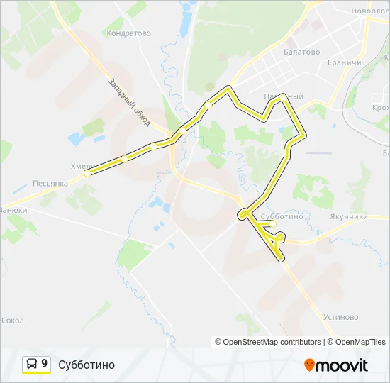 9 Bus Line Map
