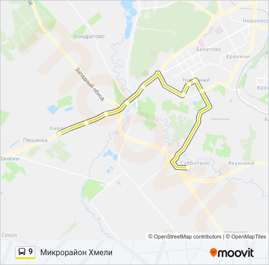 9 Bus Line Map