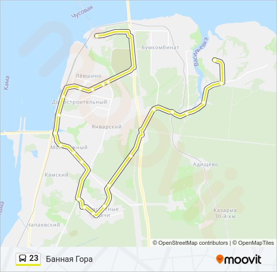 23 Bus Line Map
