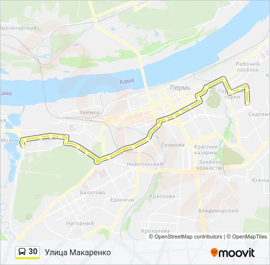 30 Bus Line Map