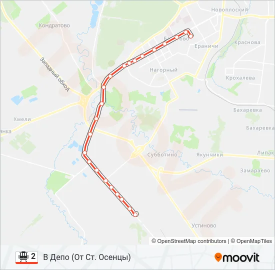 2 Tram Line Map