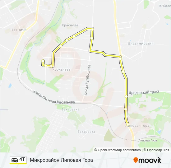4Т Shuttle Line Map