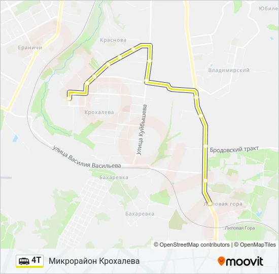 4Т Shuttle Line Map
