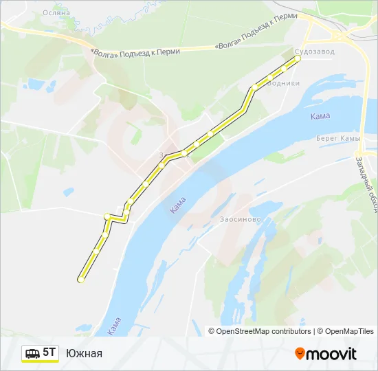 5Т Shuttle Line Map