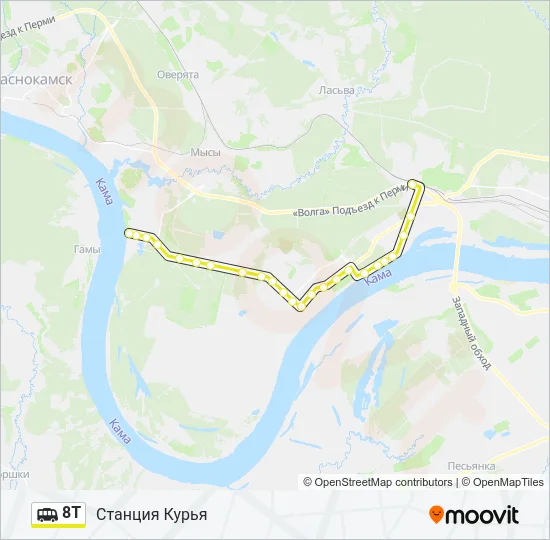 8Т Shuttle Line Map